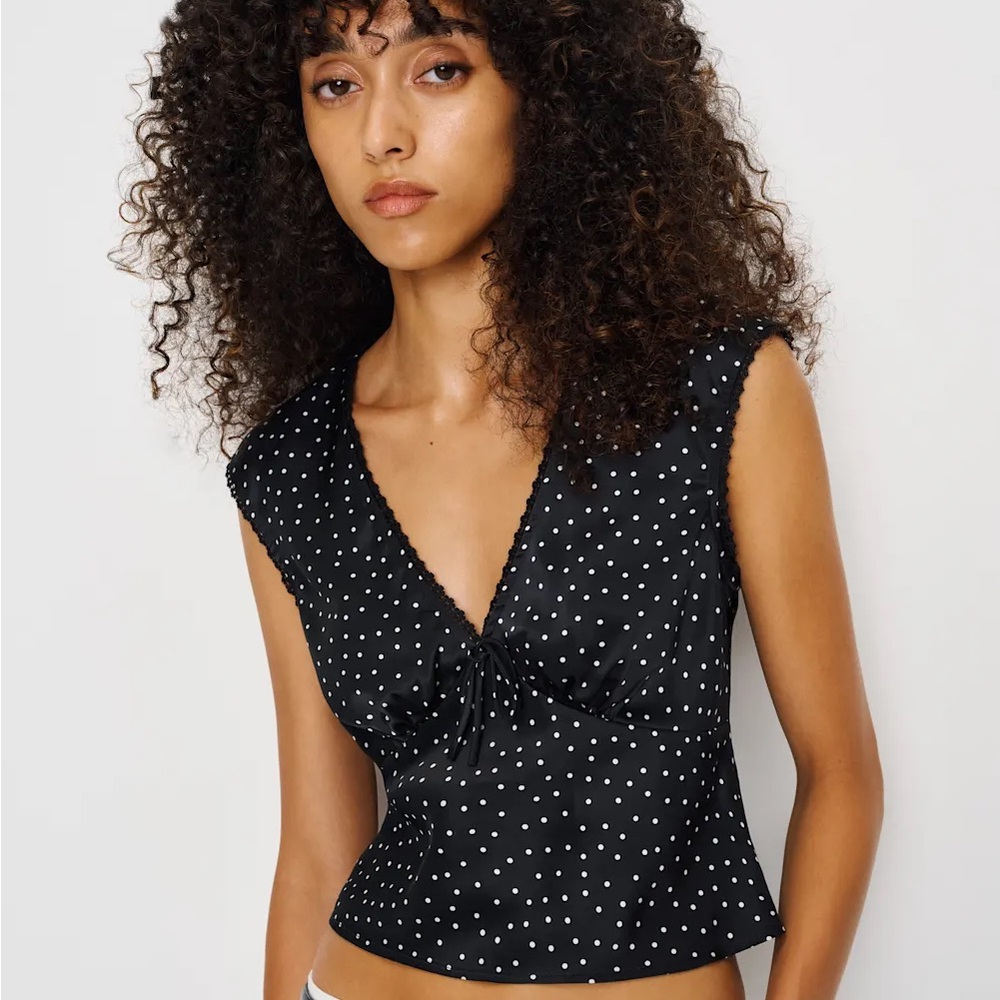 Reformation Cherry Silk Top - Selene